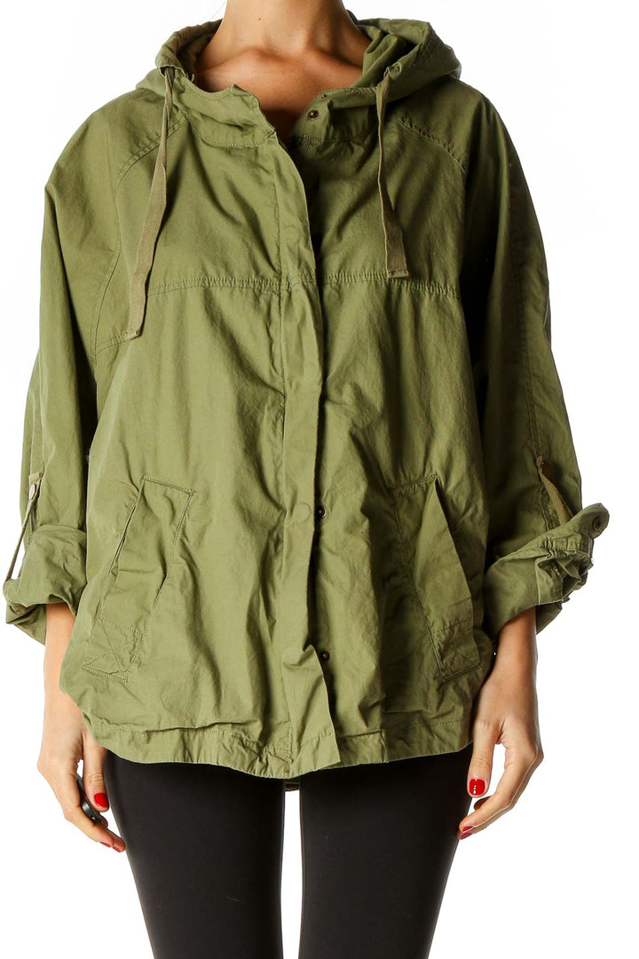 Green Windbreaker Jacket