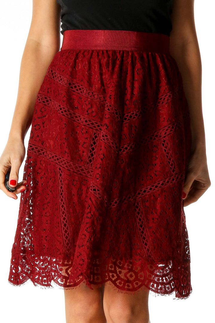 Red Brunch Flared Skirt