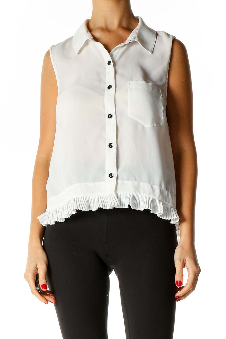 White Solid Bohemian Shirt