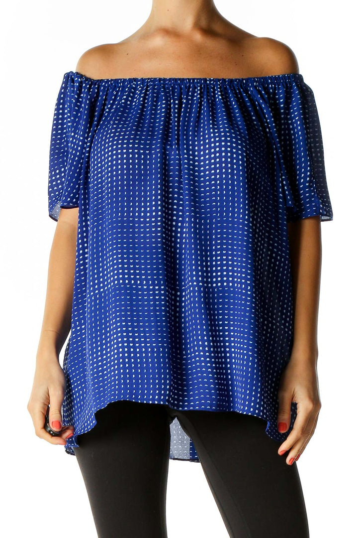 Blue Printed All Day Wear Blouse