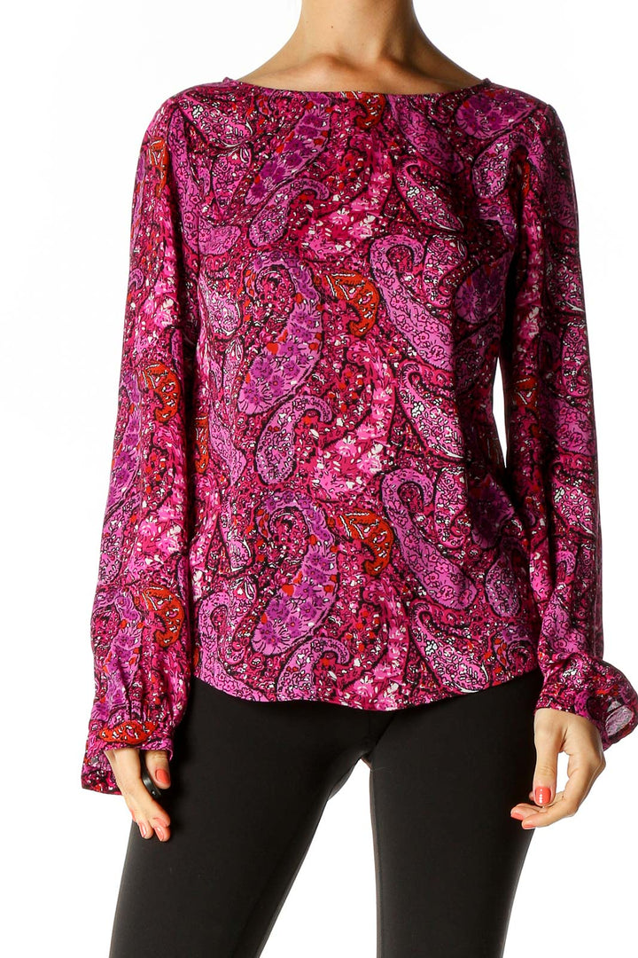 Red Paisley Retro Blouse