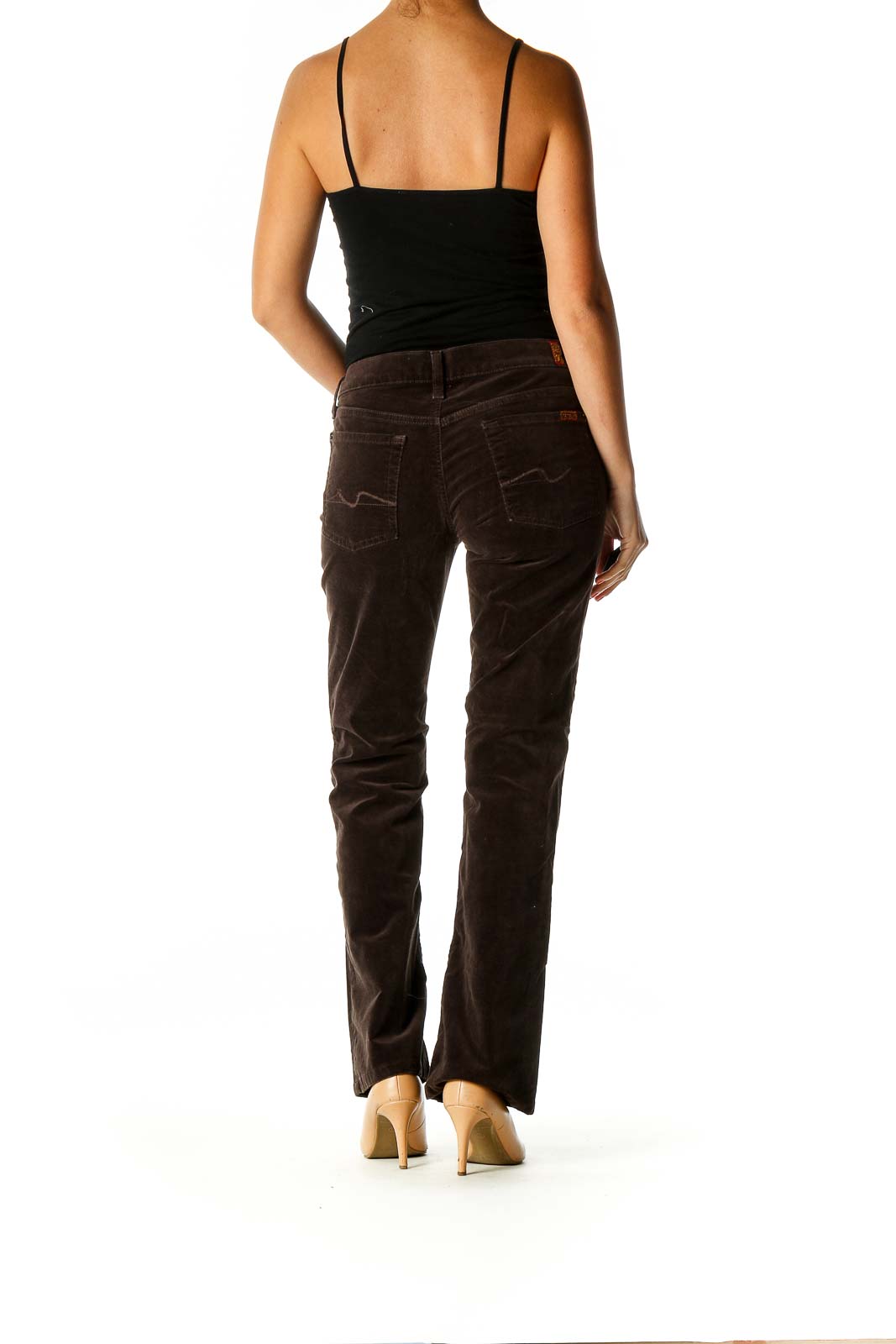 Brown Solid All Day Wear Trousers