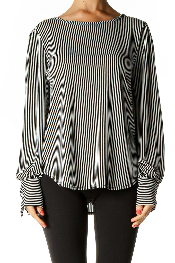 Black Striped All Day Wear Blouse