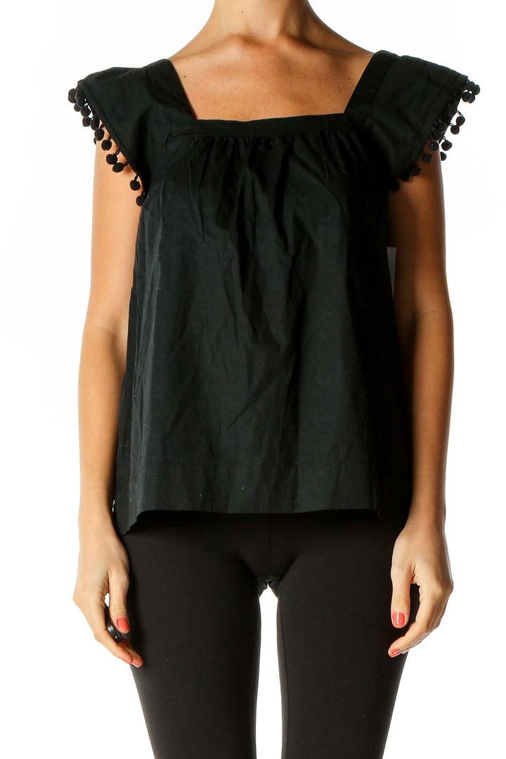 Black Solid All Day Wear Blouse