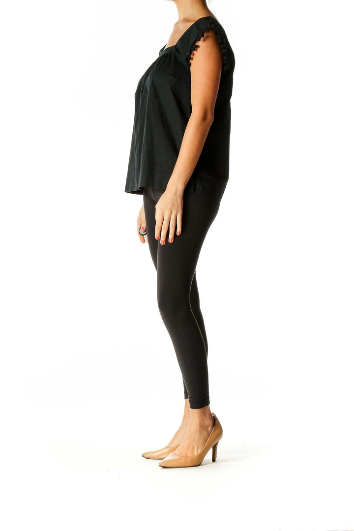 Black Solid All Day Wear Blouse