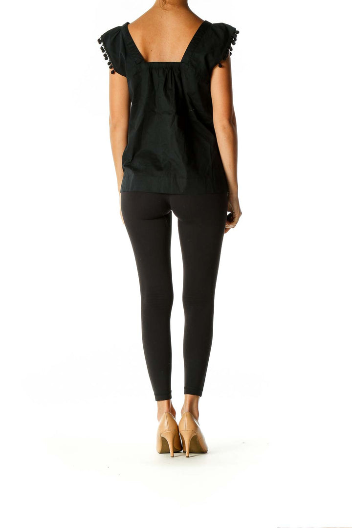 Black Solid All Day Wear Blouse