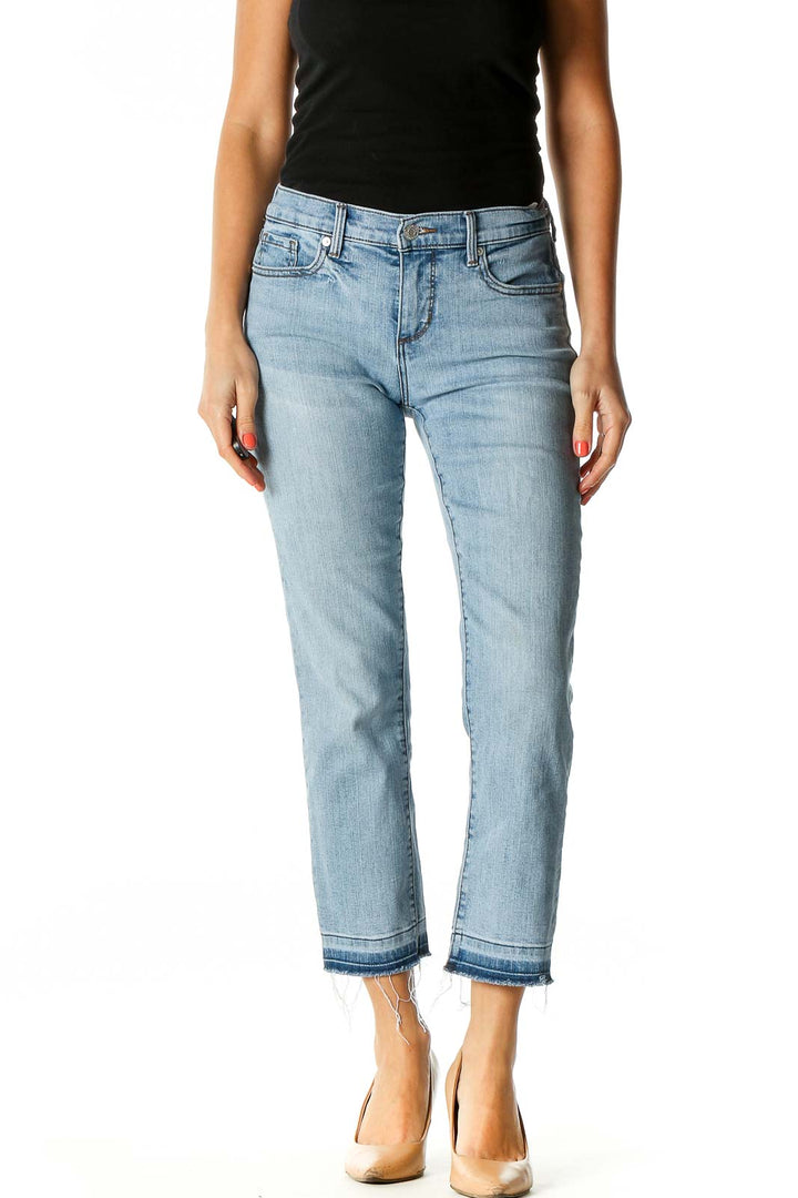 Blue Straight Leg Jeans