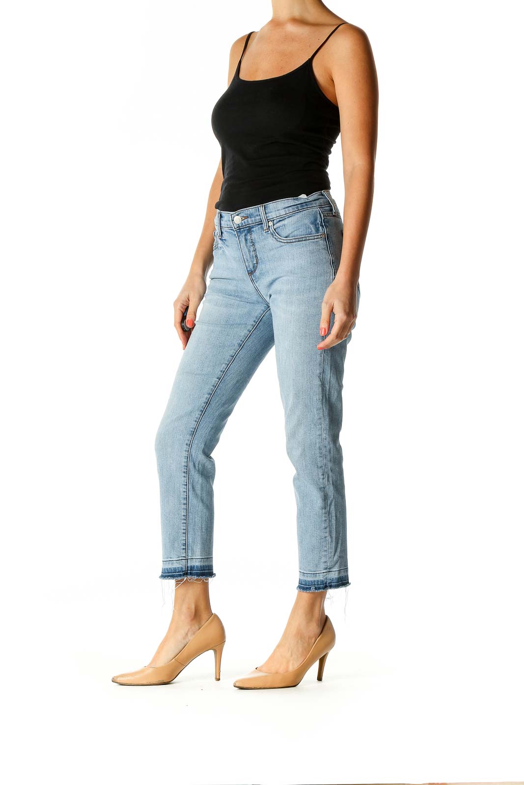 Blue Straight Leg Jeans