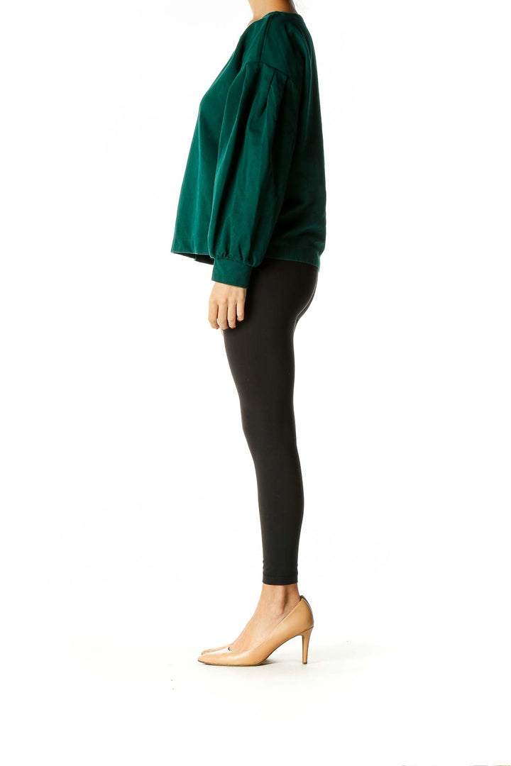 Green Solid All Day Wear Top