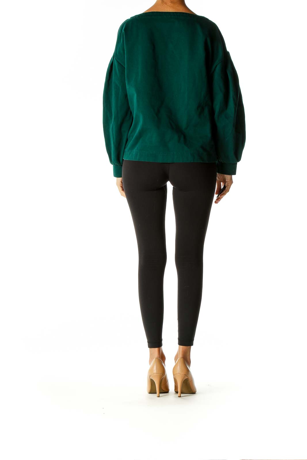 Green Solid All Day Wear Top