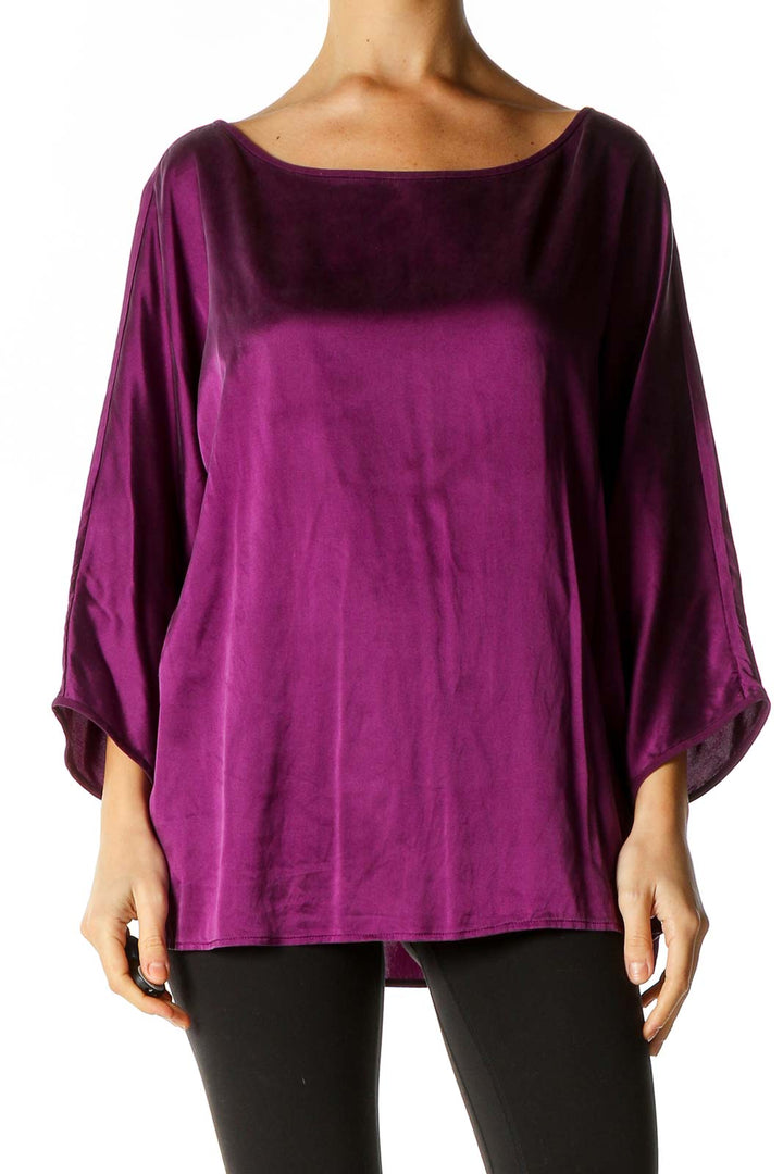 Purple Colorblock Blouse