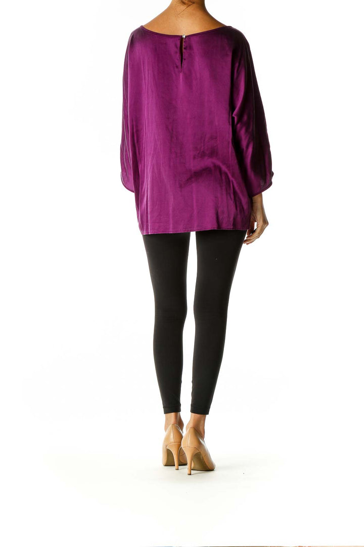 Purple Colorblock Blouse