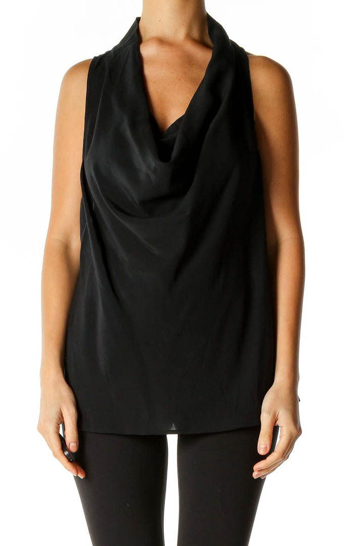 Black Solid Chic Blouse