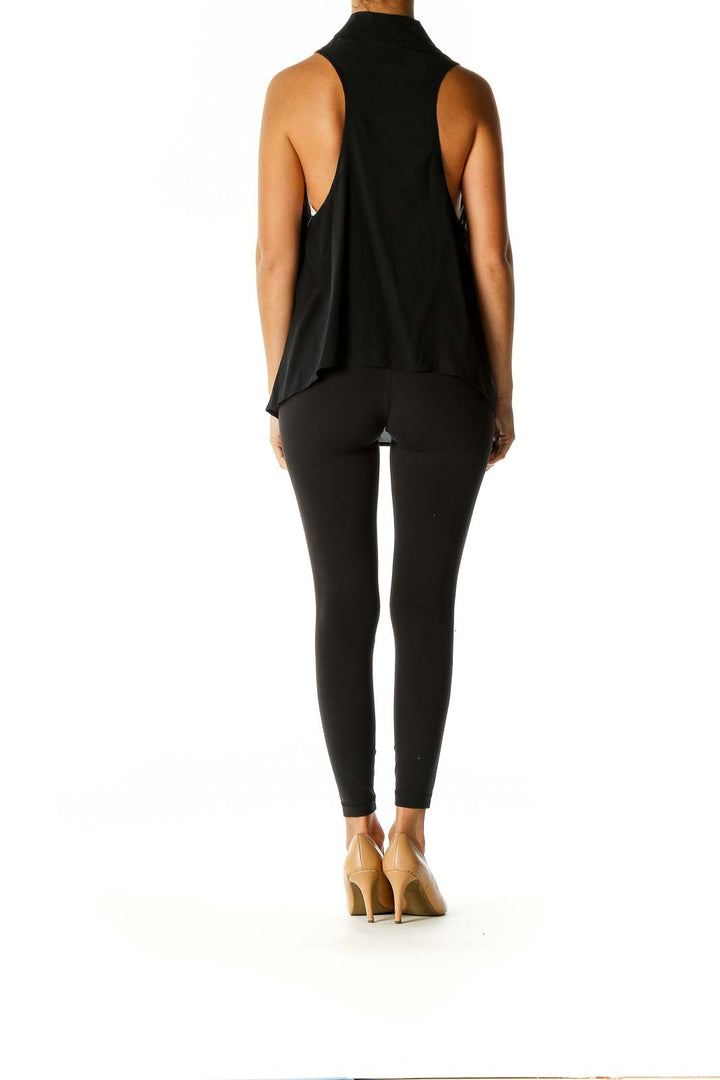 Black Solid Chic Blouse