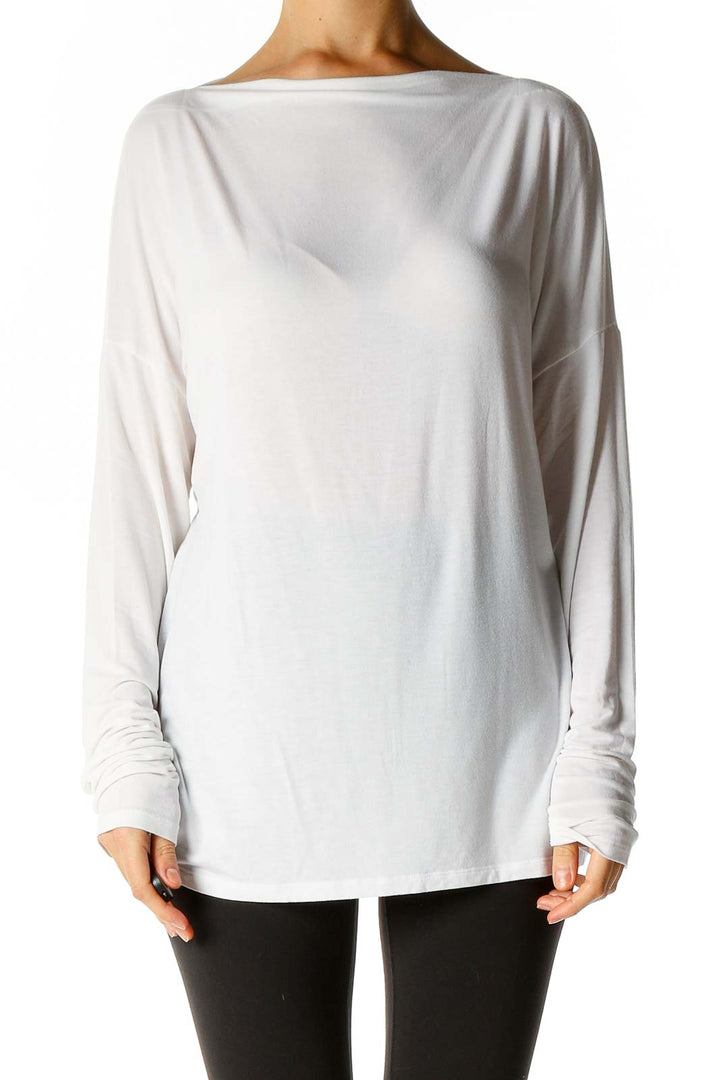 White Solid All Day Wear T-Shirt