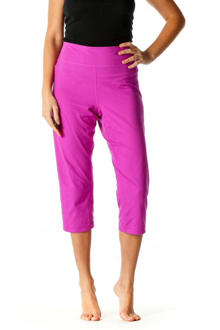 Pink Solid Activewear Leggings