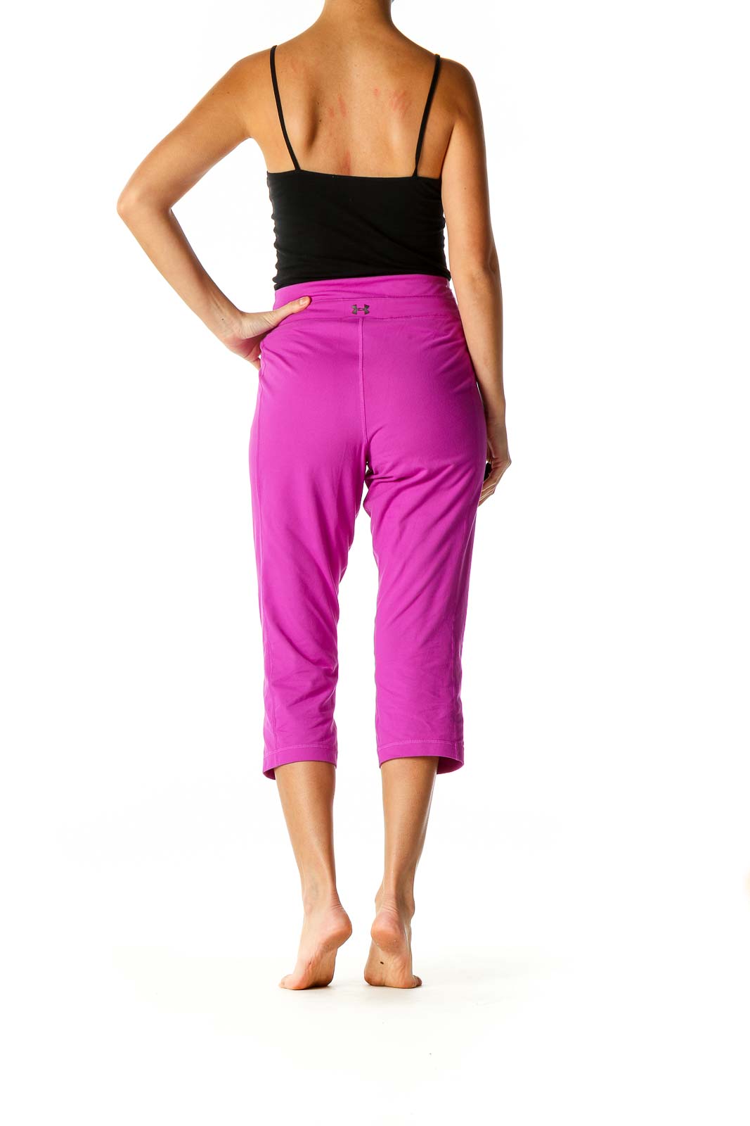 Pink Solid Activewear Leggings