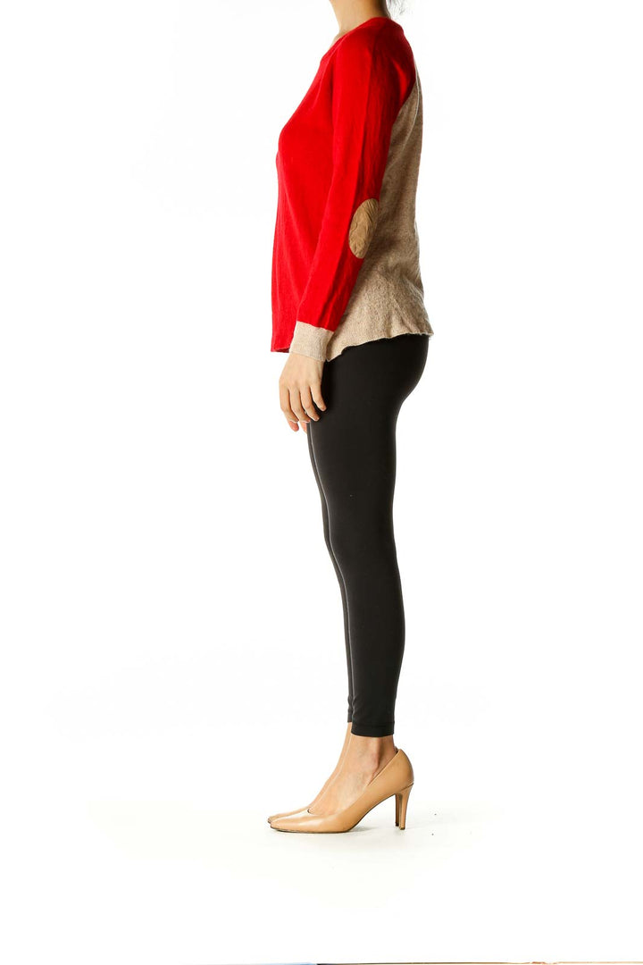 Red Colorblock All Day Wear Sweater