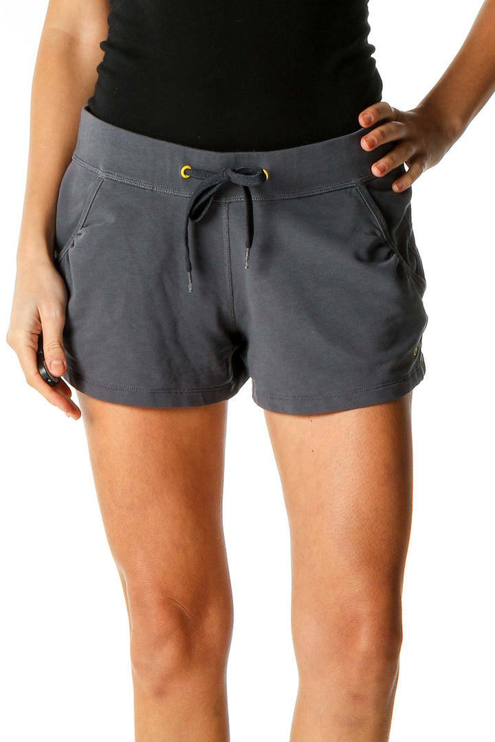 Gray Textured All Day Wear Shorts