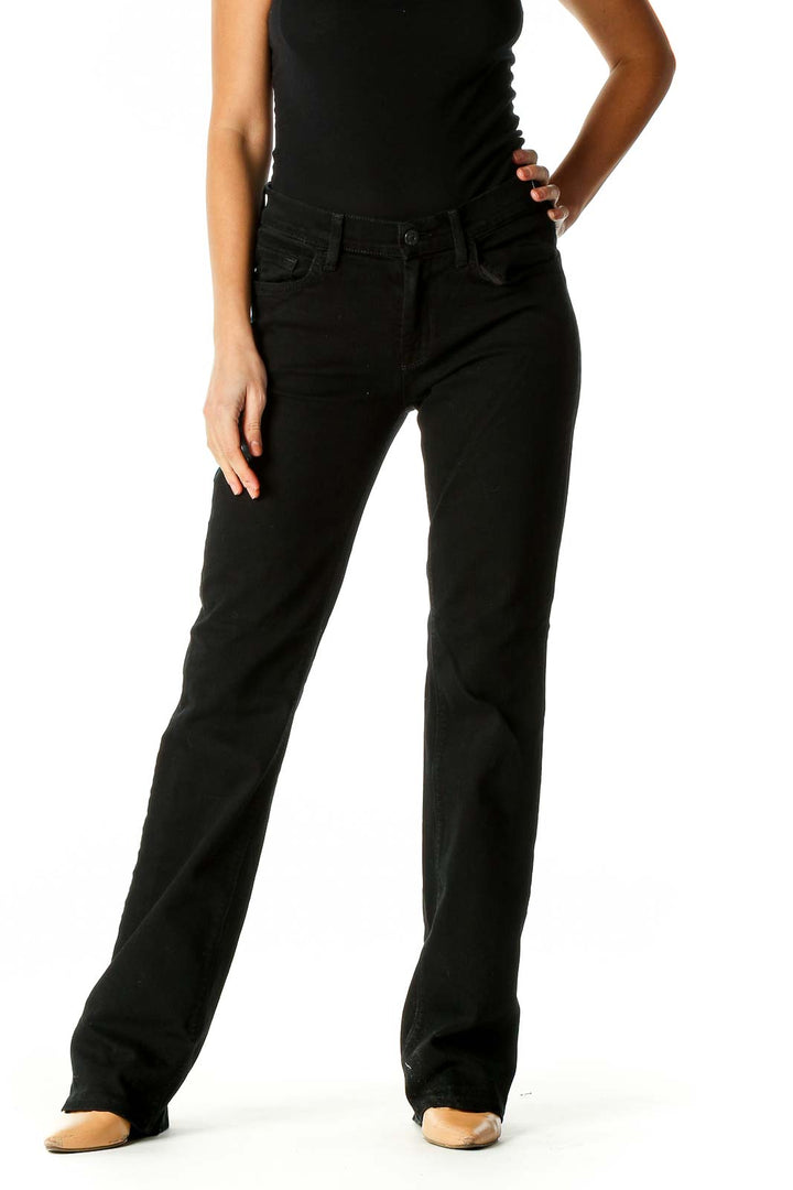 Black Solid All Day Wear Trousers