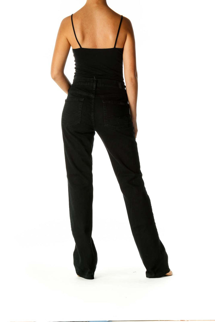 Black Solid All Day Wear Trousers