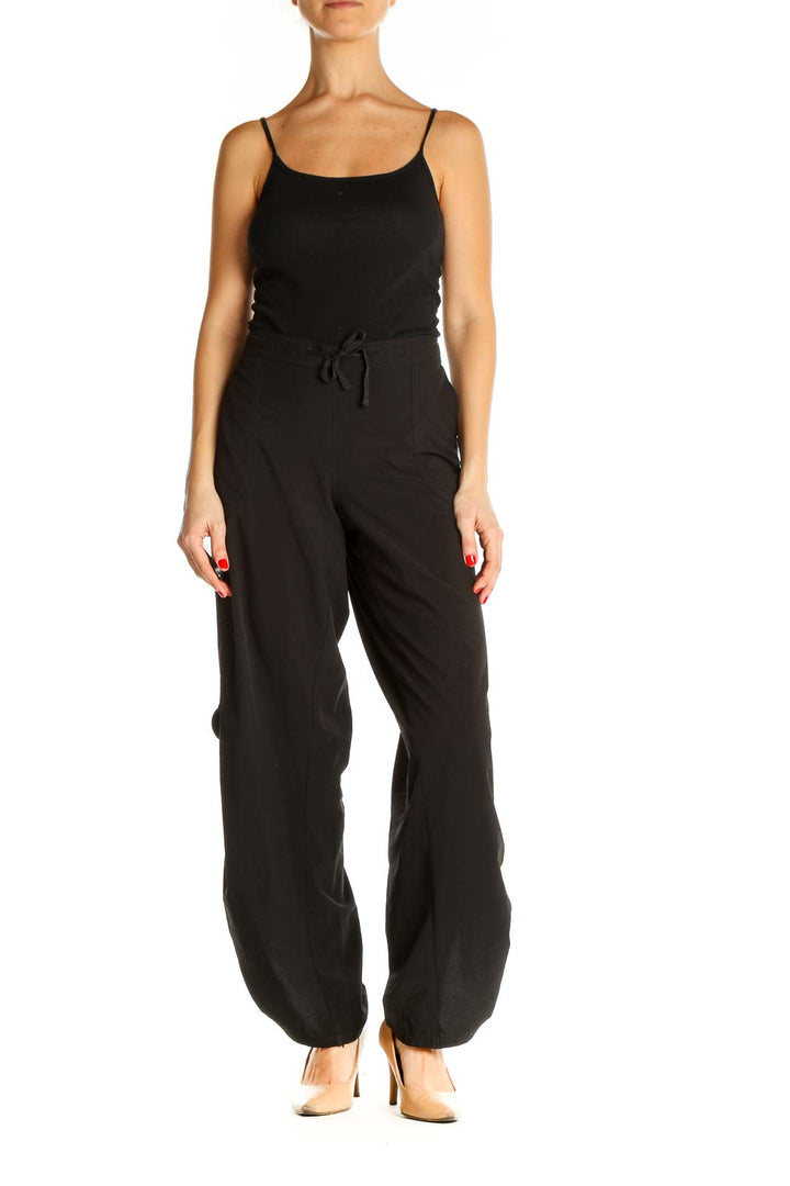 Black Solid All Day Wear Trousers