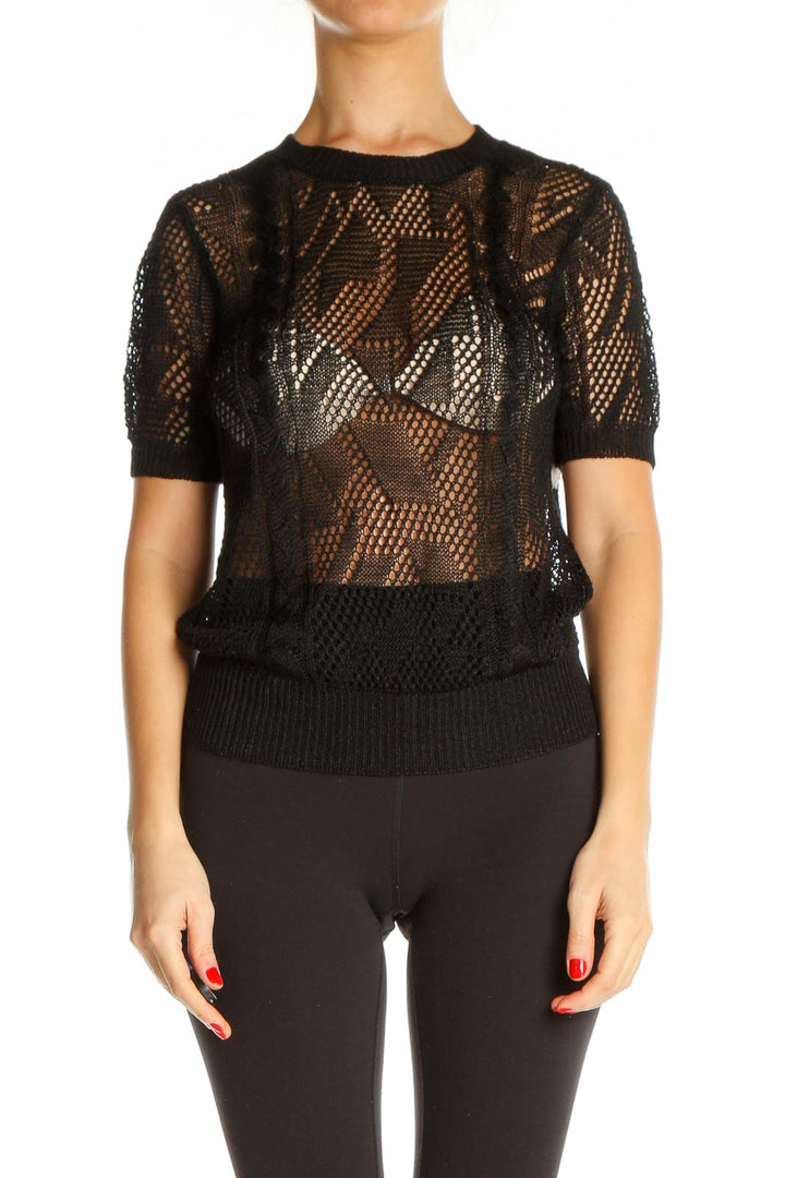 Black Lace Party Sweater