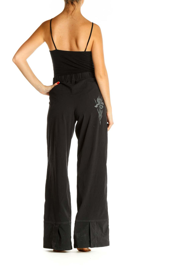 Black Solid Classic Trousers