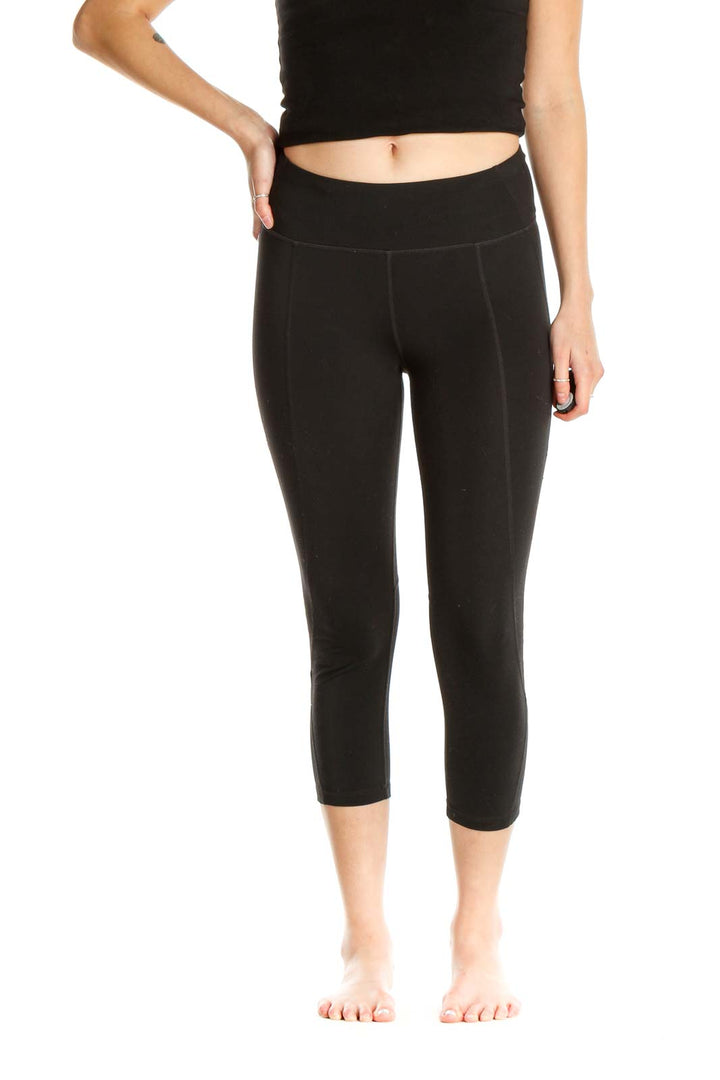 Black Solid All Day Wear Leggings