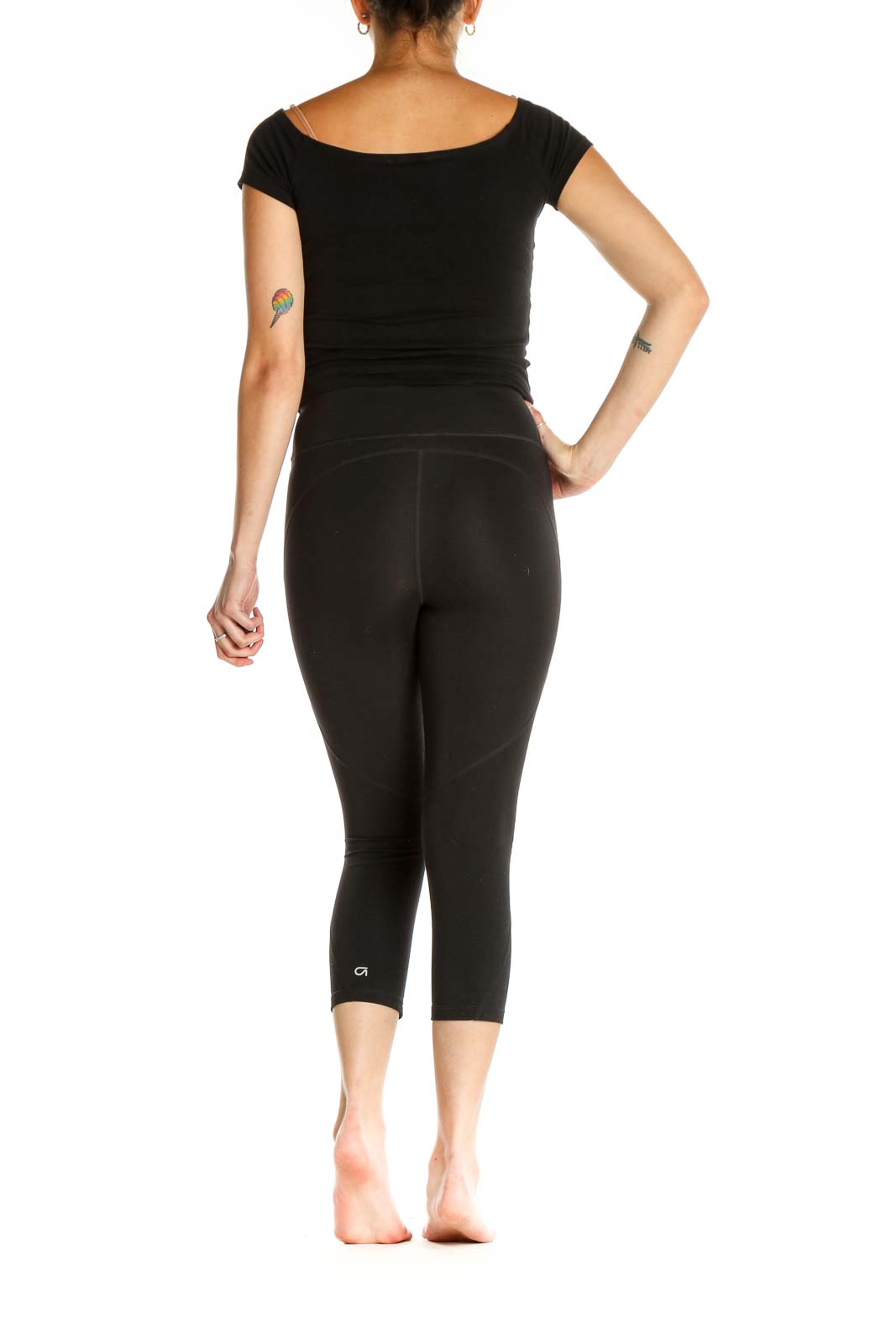 Black Solid All Day Wear Leggings