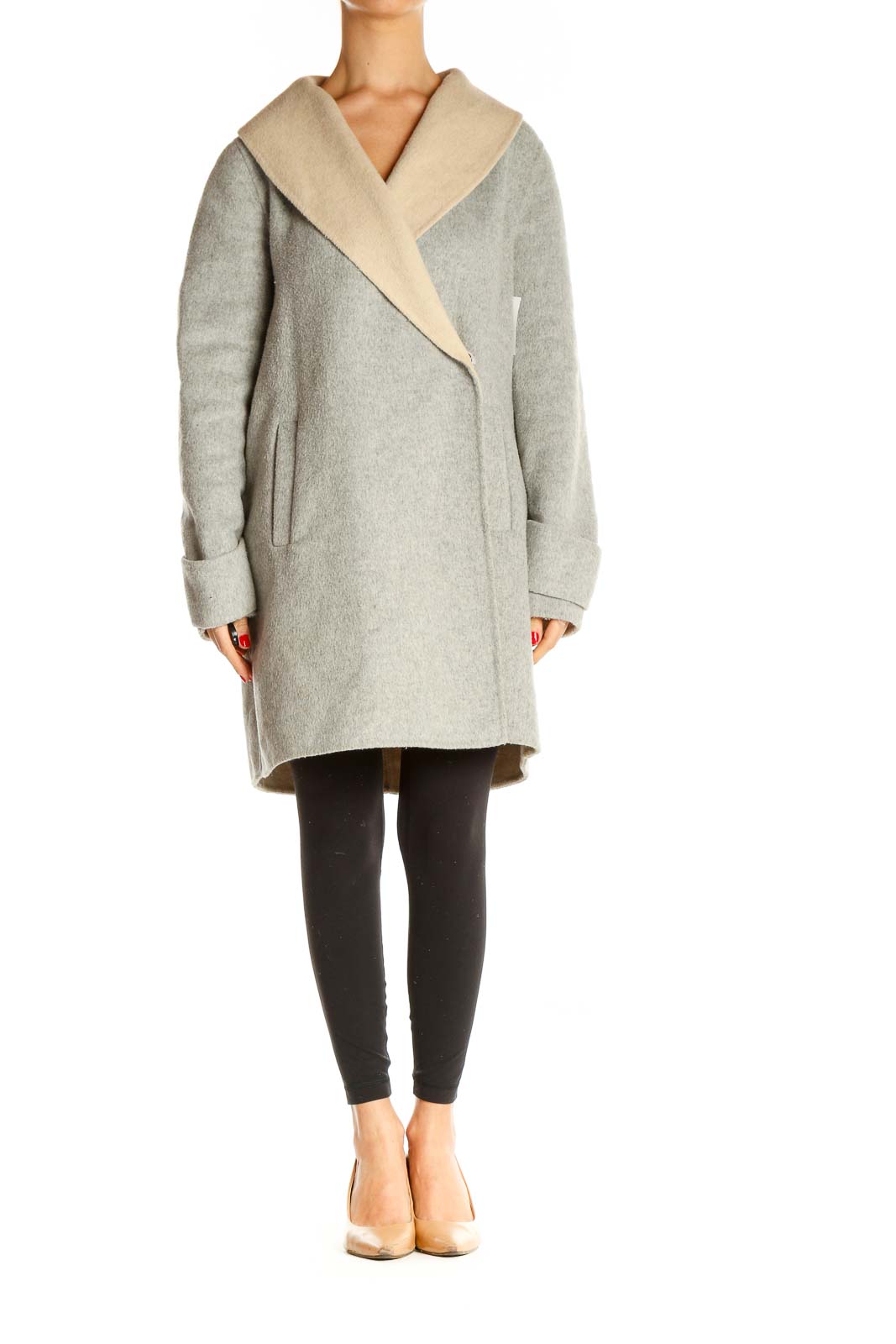 Gray Shearling Coat