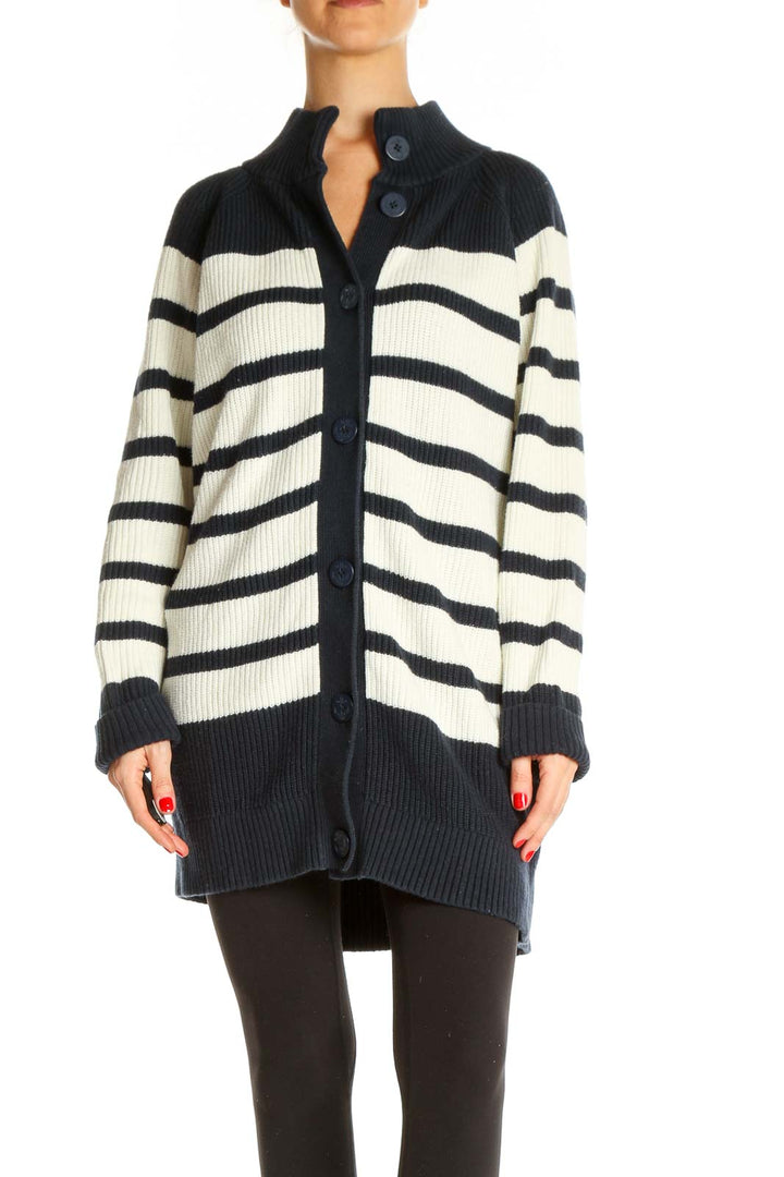 White Striped Cardigan