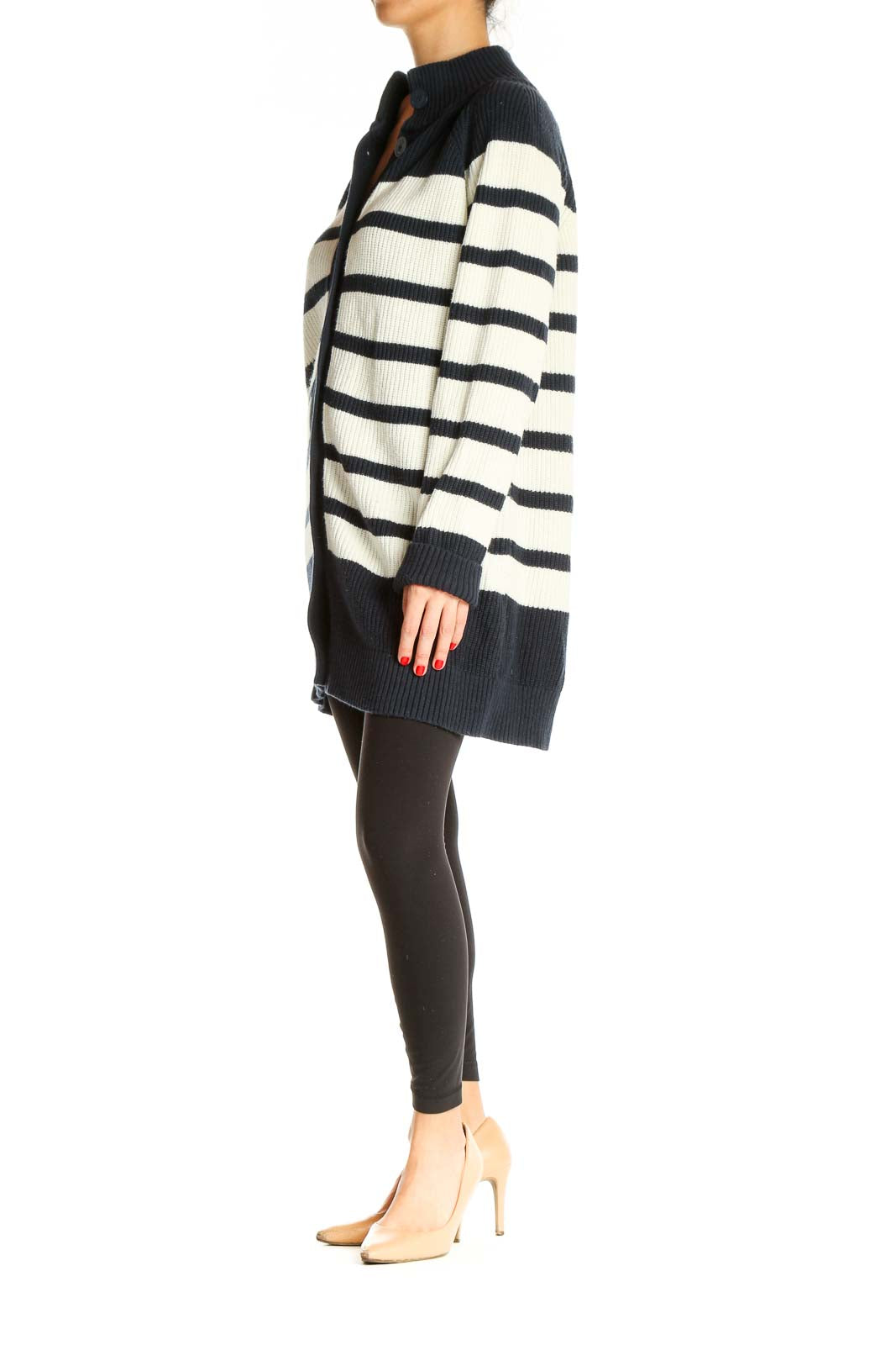 White Striped Cardigan