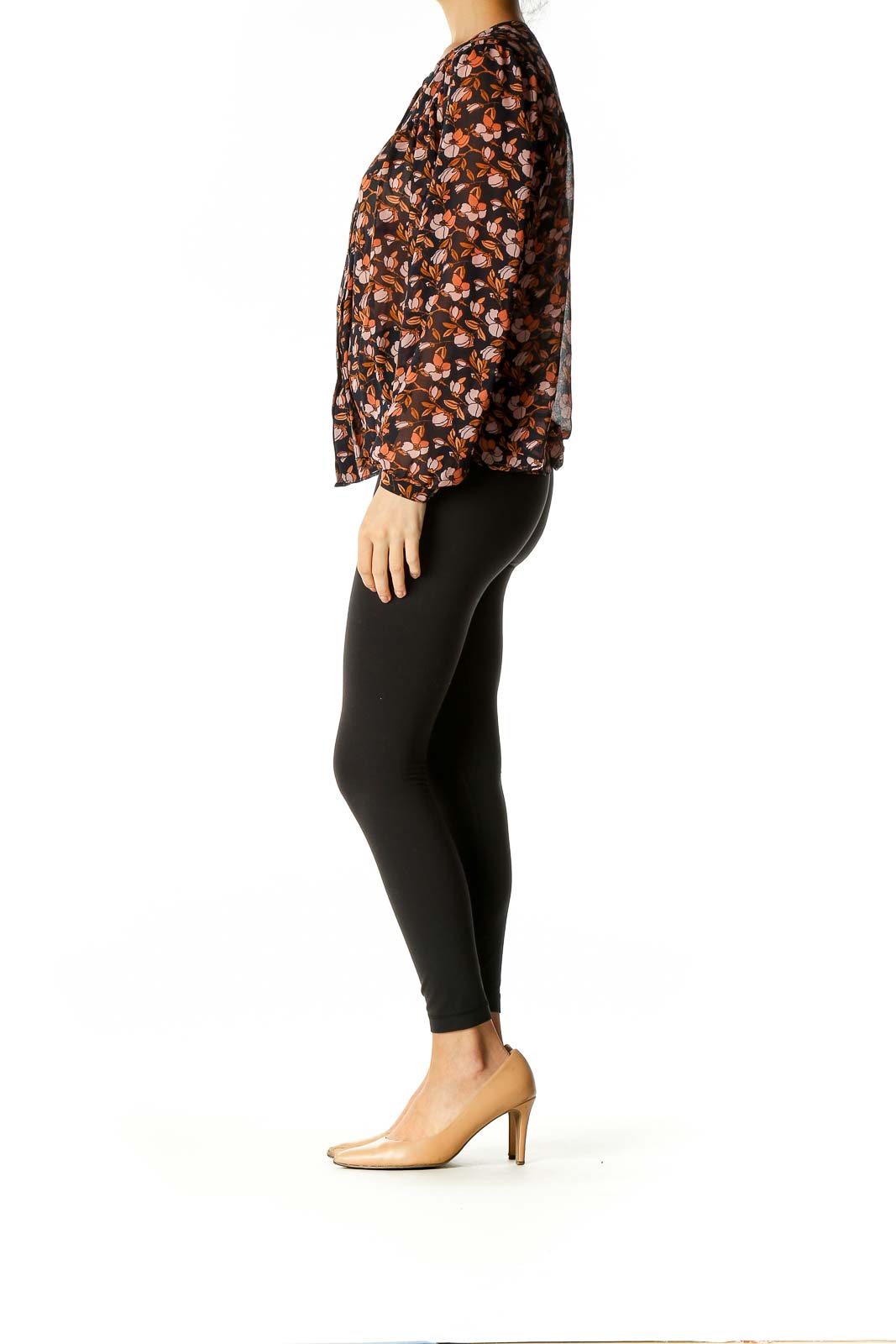 Black Printed All Day Wear Blouse