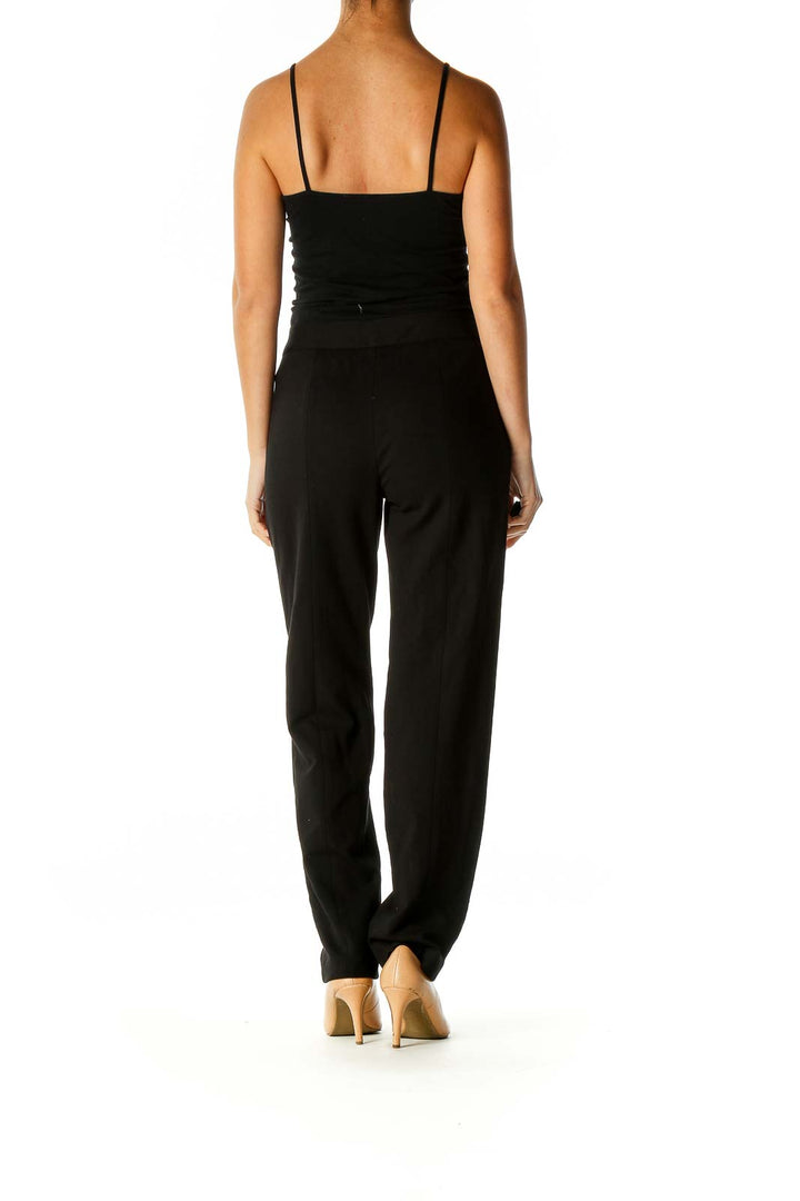 Black Solid All Day Wear Trousers