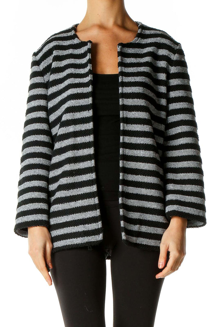 Black Gray Striped Sweater