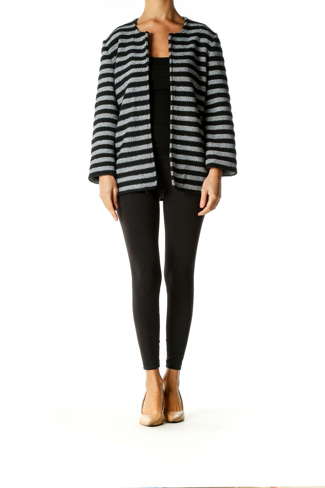 Black Gray Striped Sweater