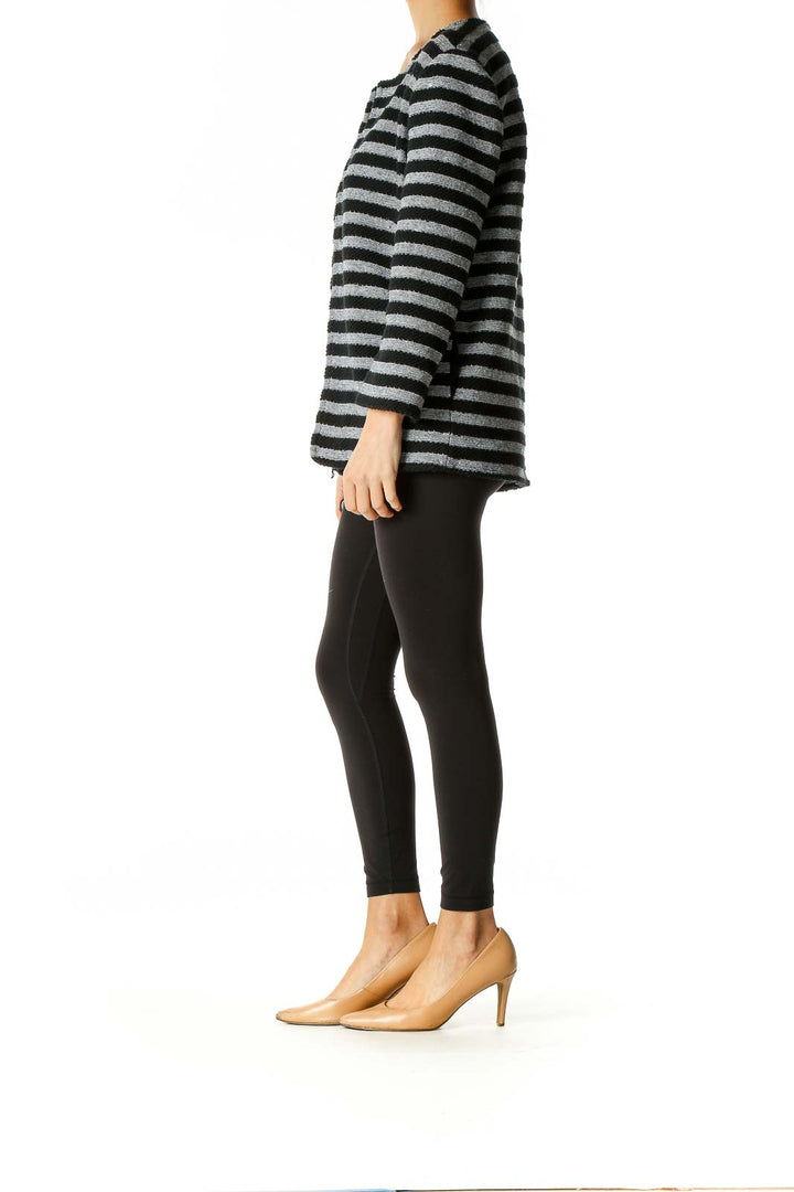 Black Gray Striped Sweater