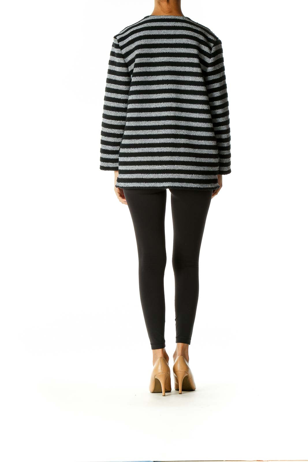 Black Gray Striped Sweater