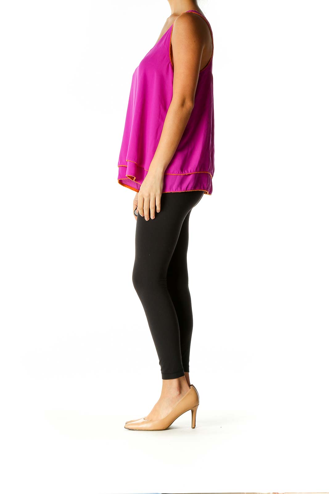 Purple Solid All Day Wear Tank Top