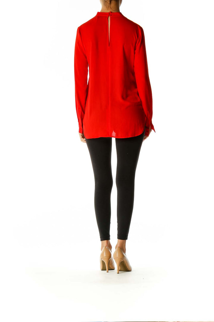 Red Solid All Day Wear Blouse