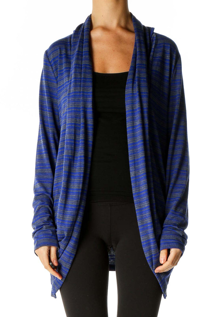 Blue Striped Cardigan