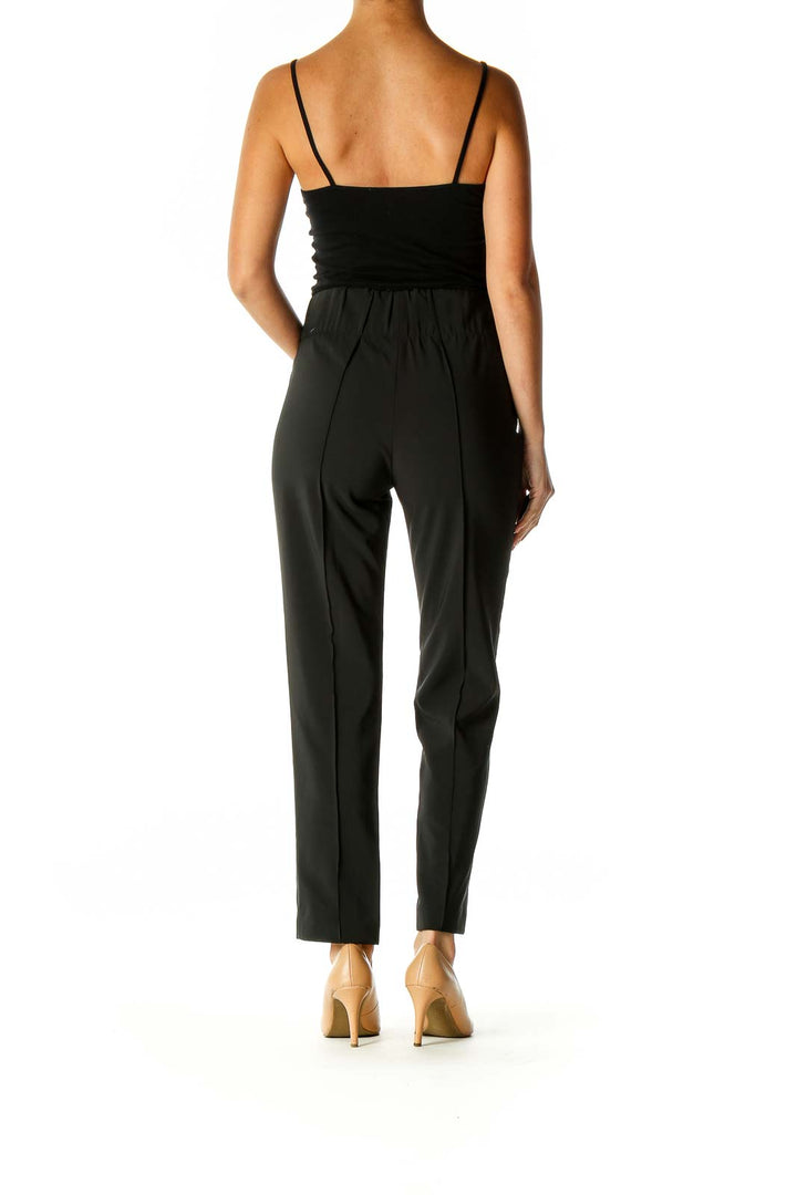 Black Solid All Day Wear Trousers