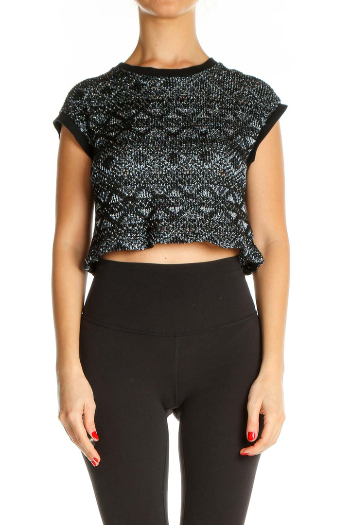 Black Textured Chic Top