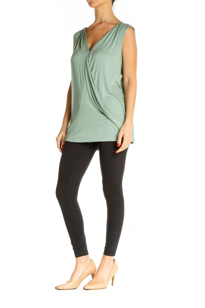 Green Solid Brunch Blouse