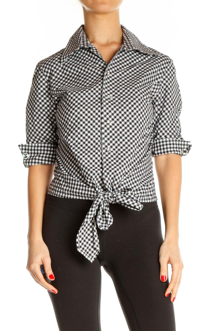 Gray Checkered Formal Shirt