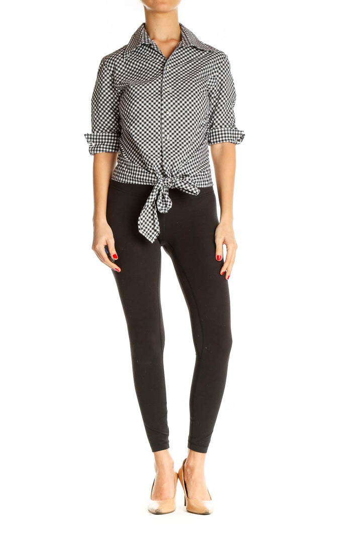 Gray Checkered Formal Shirt