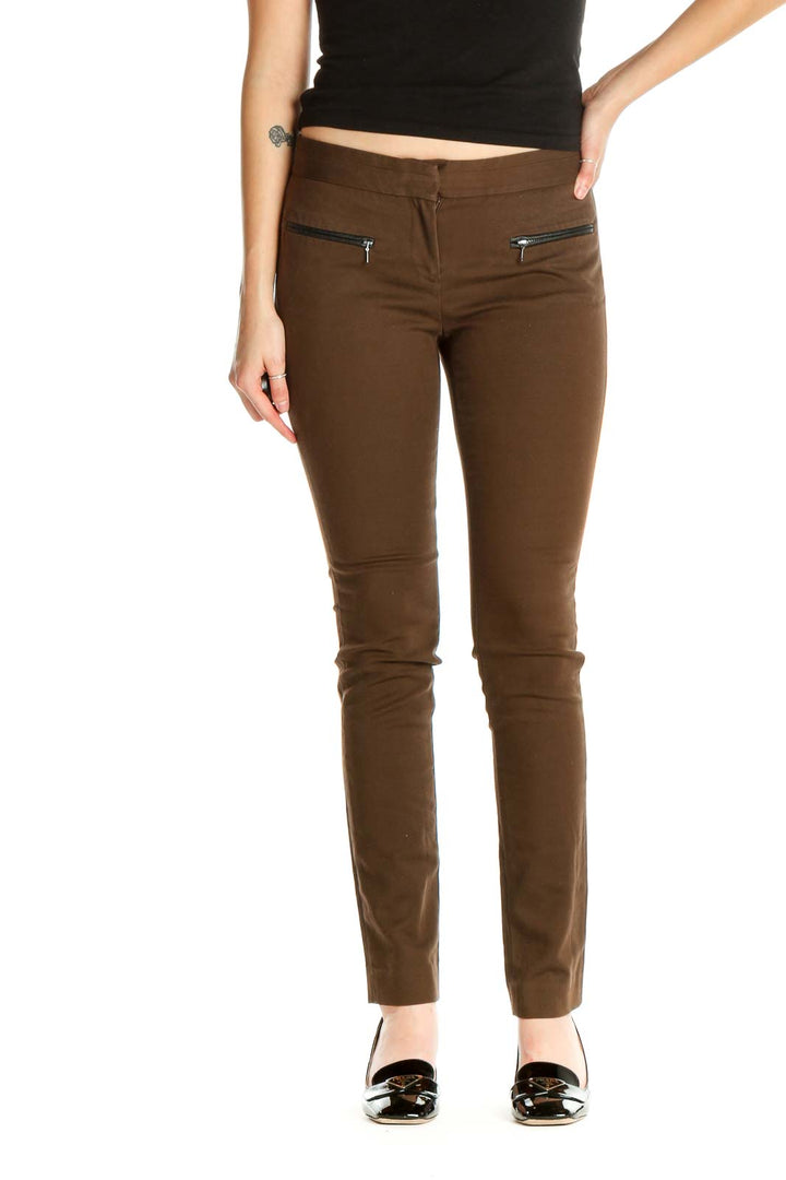 Brown All Day Wear Skinny Pants