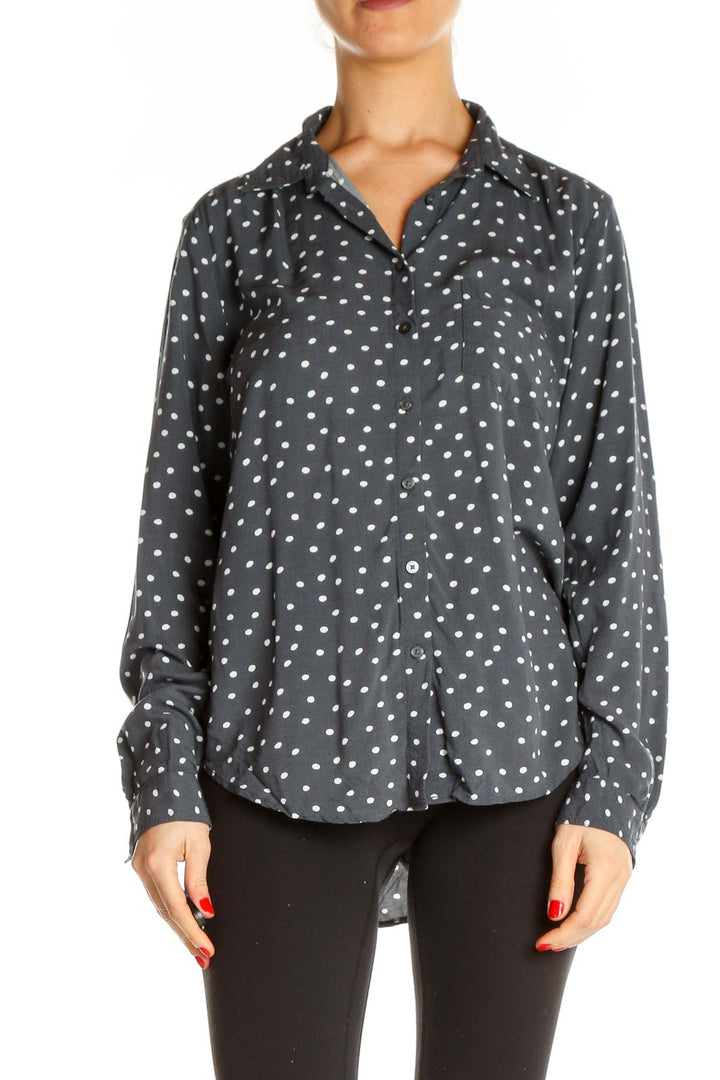 Gray Polka Dot All Day Wear Shirt