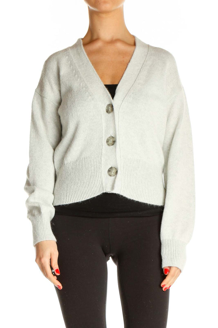 Gray Solid All Day Wear Sweater